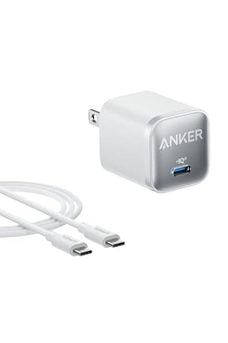 Anker Nano Charger (45W) with USB-C & USB-C ケーブル ホワイト USB PD USB-C 急速充電器【PSE技術基準適合/折りたたみ式プラグ】iPhone MacBook Air その他各種機器対応 iPhone 17 / 16 / 15シリーズ / Air 対応