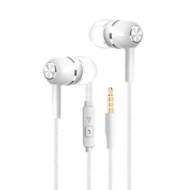 NancyMissY ワイヤーヘッドセット3.5mmイヤホンヘッドセット人間工学に基づいたゲーミングインイヤーヘッドセット、マイク付きボリュームコントロールPCゲーマーイヤホン