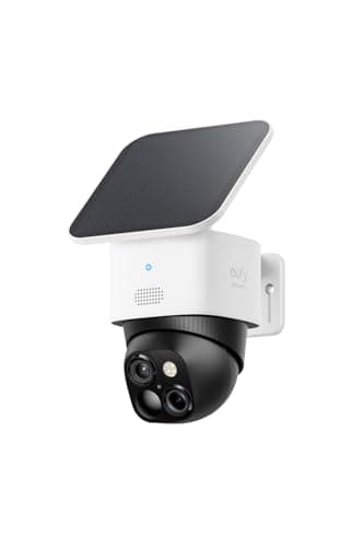 Anker Eufy SoloCam S340（屋外防犯カメラ）【ソーラー充電 / 360°撮影可能/パンチルト / 460万超高画素 / 3K画質 / 防犯対策/デュアルレンズカメラ / 8倍ズーム / ワイヤレス対応/連続給電可能/バッテリー搭載 / 2.4 GHz Wi-Fi / IP55 防塵防水/追加料金不要 】