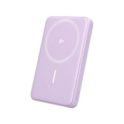 MOTTERU(モッテル) マグネット式 ワイヤレスモバイルバッテリー 5000mAh 15W出力 MagSafe対応 Qi2認証品 iPhone Air 17 17Pro 16 15 Pixel10 Pixelsnap ペールアイリス MOT-MBQI5001-ECPU