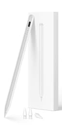 KEEPRO iPad ペンシル 2018〜2025年iPad対応 Apple Pencil代替 タッチペン スタイラスペン Type-C急速充電 超高感度 傾き感知 パームリジェクション 磁気吸着 誤作動防止 極細ペン先 替え芯3本付き【Bluetooth不要・電源オンですぐ使える！】ホワイト