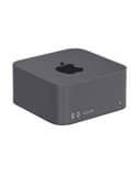 Apple Mac Studio 2025/2022 用 ケース YAJOJO 正確な開口部 シリコン保護ケース 落下防止 耐衝撃 防塵 キズ防止 指紋防止 滑り止め 取り付け簡単 Apple Mac Studio 2025/2022 対応 (透明ブラック)