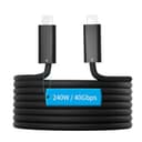 240W/5A/40Gbps高速転送USB4 GEN3 同軸Type-Cケーブル (3メートル) type-c to type-c coaxial cable PD急速充電 8K@60Hz映像出力 e-marker内蔵ケーブル ナイロン編み タイプC機種対応 Studio DisplayおよびPro Display XDRディスプレイ対応 Cosmic3C HIUSB4-30