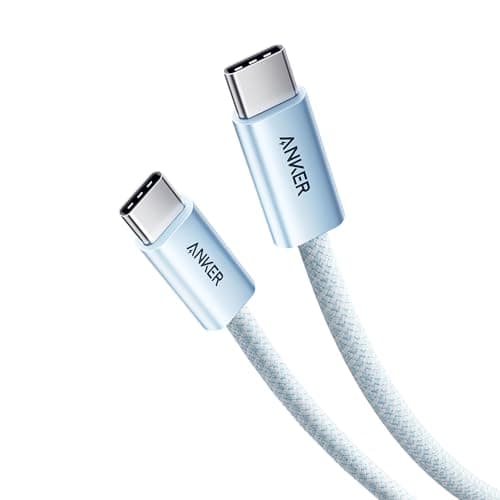 Anker Zolo USB-C & USB-C ケーブル (240W, 高耐久ナイロン) 1.0m ブルー USB PD対応 高耐久ナイロン素材採用 iPhone 17 / 16 / 15 / Galaxy iPad Pro MacBook Pro/Air 各種対応