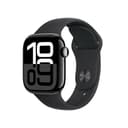 Apple Watch Series 10(GPSモデル)- 42mmジェットブラックアルミニウムケースとブラックスポーツバンド - S/M - 先進的なディスプレイ、睡眠時無呼吸の通知、高速な充電、Suica対応、スマートウォッチ、スポーツウォッチ