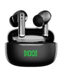 イヤホン Bluetooth ワイヤレスイヤホン 2つのシリコンマイク搭載 AIスマートENC通話IPX7防水最大70時間再生 2025最新ブルートゥースイヤホン EDR+Bluetooth5.4搭載 カルナ型 HIFI音質低遅延接続瞬時 WEB会議/運動/ゲーム/テレワーク/通学/通勤/スポーツ/音楽用iPhone/Android対応 (001 black イヤーイン式)
