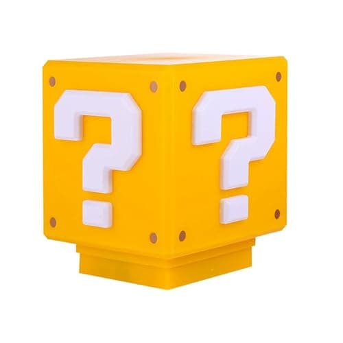 LED疑問符サウンド充電式ナイトライトキューブデスクトップUSB誘導ライトスーパーマリオ充電式ナイトかわいいポータブルベッドサイド (イエロー)