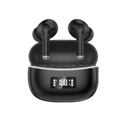 ワイヤレスイヤホン Bluetoothイヤホン 6つのシリコンマイク搭載 AIスマート ENC通話 IPX7防水 最大60時間再生 2026年最新Bluetooth6.0 EDR ブルートゥースイヤホン 全音域HI-FI音質 低遅延 接続瞬時 WEB会議/運動/ゲーム/テレワーク/通学/通勤/スポーツ/音楽用 iPhone/Android対応 (01black)