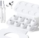 Inesore【4組】イヤーピース AirPods Pro 2/1 対応 (XS/S/M/Lサイズ 各1ペア) 携帯用収納ケース & クリーニングペン、ノイズ低減穴と内蔵防塵スクリーンを備えており、Apple AirPods Pro 交換用 イヤーチップ 説明書付き -ホワイト