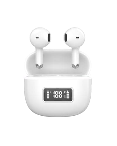 Bluetoothイヤホン ワイヤレスイヤホン IPX7防水 最大60時間再生 2026年最新Bluetooth6.0ブルートゥースイヤホン 全音域HIFI音質低遅延接続瞬時 片耳/両耳 WEB会議/運動/ゲーム/通学通勤/スポーツ/音楽用iPhone/Android対応 (white)