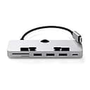 SATECHI アルミニウム Type-C クランプハブ Pro (USB-C データポート USB-A 3.0 データポート Micro/SD カードリーダー搭載) 2020/2019/2017 iMac & iMac Pro 対応 (2021 iMac には対応していません) (シルバー)