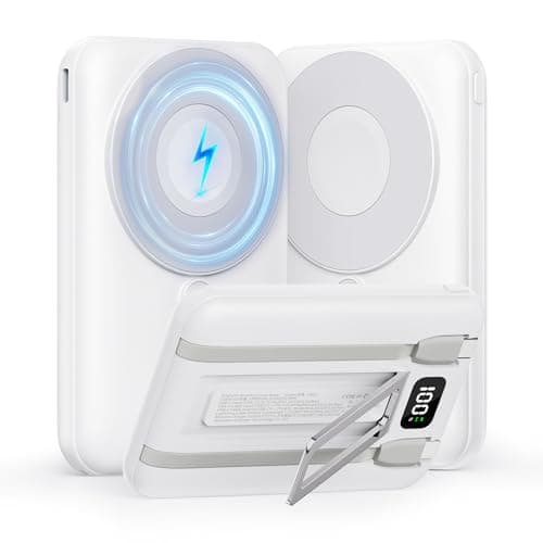 MagSafe対応モバイル バッテリー&18000mAh大容量 マグセーフモバイルバッテリー 小型 軽量 ワイヤレス充電器 マグネット式充電器 持ち運び スタンド付き PD22.5W急速充電 PSE認証済み LED表示 iPhone/iPad/Android/Apple Watch多機種対応 停電対策/出張/緊急用必携/旅行