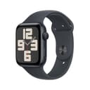 Apple Watch SE(第 2 世代)[GPS モデル、44mm ケース]ミッドナイトアルミニウムケースとミッドナイトスポーツバンド - M/Lを組み合わせたスマートウォッチ。フィットネストラッカーと睡眠トラッカー、 衝突事故検出、心拍数のモニタリング、Retina ディスプレイ、耐水性能