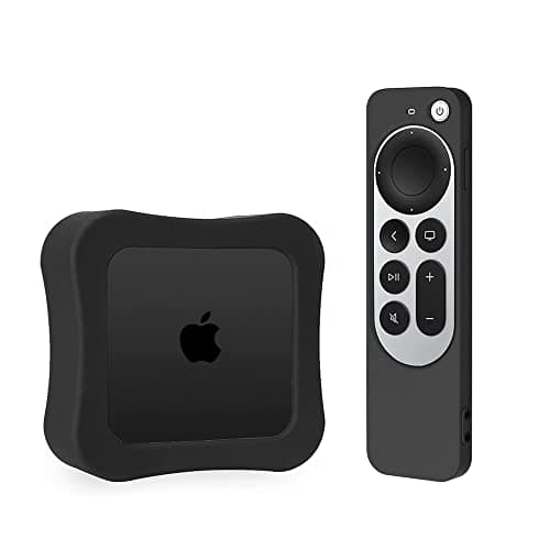 Pofeiwode Apple TV 2022 ケース Apple TV 4K+ Siriリモート2022用 滑り止め 耐衝撃 シリコンカバー Apple TV 4K 第3世代用 セットトップボックス TVボックス 防水カバー