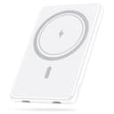 【2026極薄設計・MagSafe急速充電（8000mAh）】 モバイルバッテリー マグセーフ 最大出力20W 充電器 薄型 ワイヤレス充電 マグネット 軽量 小型 大容量 まぐせーふモバイルバッテリー 3台同時充電 Type-C入/出力 多重安全保護 pse認証済 パススルー 急速充電 コンパクト Airpods/AppleWatch/iPhone12～17/Pro対応 旅行/出張/緊急用