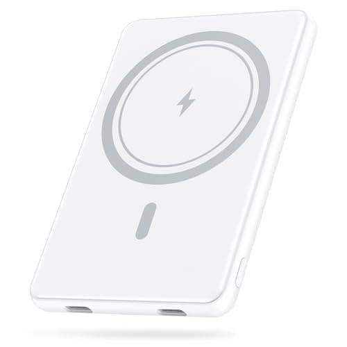 【2026極薄設計・MagSafe急速充電（8000mAh）】 モバイルバッテリー マグセーフ 最大出力20W 充電器 薄型 ワイヤレス充電 マグネット 軽量 小型 大容量 まぐせーふモバイルバッテリー 3台同時充電 Type-C入/出力 多重安全保護 pse認証済 パススルー 急速充電 コンパクト Airpods/AppleWatch/iPhone12～17/Pro対応 旅行/出張/緊急用