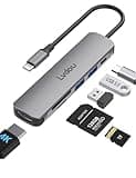 2025高機能版 USB C ハブ 6-in-1 Lvdou アダプタ｜100W PD充電対応・4K 60Hz HDMI・MicroSD/SDカードリーダー搭載｜MacBook Pro/Air, iPad Pro, iPhone 15/16, Surface Pro, Switch2/Switch, Galaxy Book, Chromebook対応 ノートPC/タブレット用