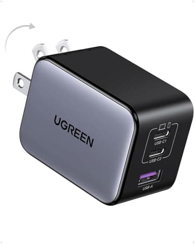 UGREEN NexodeX【当社比最小】 65W充電器 USB-C*2とUSB-A*1 新生代GaNInfinity™チップ 独自Airpyra技術 PD3.0/QC4+対応 自宅/出張/旅行用 ノートPC iPad iphone17/16/15/14 Galaxy S24 Pixel8 Xperia5以降対応 超急速45W対応 PSE技術基準適合 X754