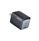 Anker Prime Wall Charger (67W, 3 ports, GaN) (ブラック)【 PD対応/PSE技術基準適合/折りたたみ式プラグ】iPhone 17 / 17 Pro / 17 Pro Max 他 iPhone シリーズ MacBook Windows PC iPad Galaxy Android スマートフォン ノートPC 各種 その他機器対応