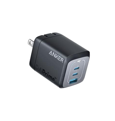 Anker Prime Wall Charger (67W, 3 ports, GaN) (ブラック)【 PD対応/PSE技術基準適合/折りたたみ式プラグ】iPhone 17 / 17 Pro / 17 Pro Max 他 iPhone シリーズ MacBook Windows PC iPad Galaxy Android スマートフォン ノートPC 各種 その他機器対応