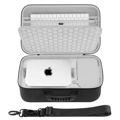 Geekria ハードケース Apple Mac Studio M1/M2/M4 Max, M1/M2/M3 Ultraと互換性あり デスクトップ コンピューター トラベル キャリングバッグ (ダーク グレー)