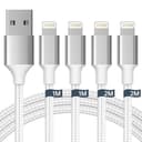 【2026新版 MFi認証】 iphone 充電ケーブル ライトニングケーブル 1M/2M 各2本 充電器 ケーブル 高速データ転送 lightning ナイロン編み 最大2.4A急速充電 断線防止 超高耐久iPhone14/14 Pro/13/13 Pro/12/11/X/8/8plus/7/6/iPad 各種対応