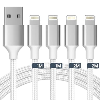 【2026新版 MFi認証】 iphone 充電ケーブル ライトニングケーブル 1M/2M 各2本 充電器 ケーブル 高速データ転送 lightning ナイロン編み 最大2.4A急速充電 断線防止 超高耐久iPhone14/14 Pro/13/13 Pro/12/11/X/8/8plus/7/6/iPad 各種対応