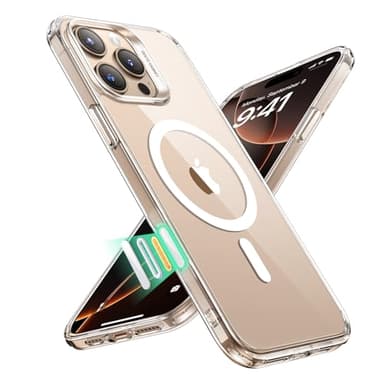 ESR iPhone16Pro ケース【カメラコントロール・3倍米軍MIL規格】MagSafe対応 いPhone16Pro ケース 傷に強い背面 SGS認証 ワイヤレス充電 マグセーフ対応 iPhone 16 Pro ケース 指紋防止 滑り止め ストラップホール付き iPhone 16Pro用 耐黄変 耐衝撃 クリア