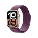Apple Watch Series 10(GPS + Cellularモデル)- 42mmローズゴールドアルミニウムケースとプラムスポーツループを組み合わせたスマートウォッチ。フィットネストラッカー、血中酸素ウェ ルネスアプリと心電図アプリ、常時表示 Retina ディスプレイ、耐水性能