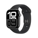 Apple Watch Series 10(GPSモデル)- 46mmジェットブラックアルミニウムケースとブラックスポーツバンド - S/M - 先進的なディスプレイ、睡眠時無呼吸の通知、高速な充電、Suica対応、スマートウォッチ、スポーツウォッチ