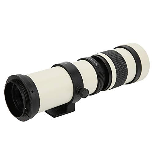望遠レンズ キヤノンEF-Sマウントカメラ用 420-800mm 口径F8.3-16 フルマニュアルフォーカス望遠鏡ズーム 多層MCコーティング 手動フォーカス レンズ 月の観察 野生動物 遠くの風景