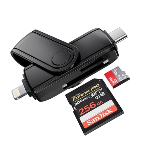 SDカードリーダー iPhone/iPad用 2-in-1 iPhone SDカードリーダー SD/TF同時読み書き OTG対応 写真/動画 双方向即転送iPhone/iPad/iOS/Android スマホ/MacBook Pro Airに対応メモリカードリーダー