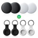 エアタグ airtag（4個セット）紛失防止タグ スマートタグ【2025新登場&MFI認証品&GPS全球超強信号】(Appleの「探す」に対応) IOS専用 スマートトラッカー gps タグ 子供 gps発信機 車両追跡 盗難対策 鍵 財布 超薄 超軽量 小型GPS発信機 追跡タグ 超長持ち 子供/高齢者/ペット見守り PVC（ブラック2個 ホワイト2個）