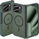 Pixel 10 Pro Fold ケース【MagSafe対応】 耐衝撃 米軍MIL規格 半透明 黄変防止 指紋防止 ワイヤレス充電対応 (グリーン)