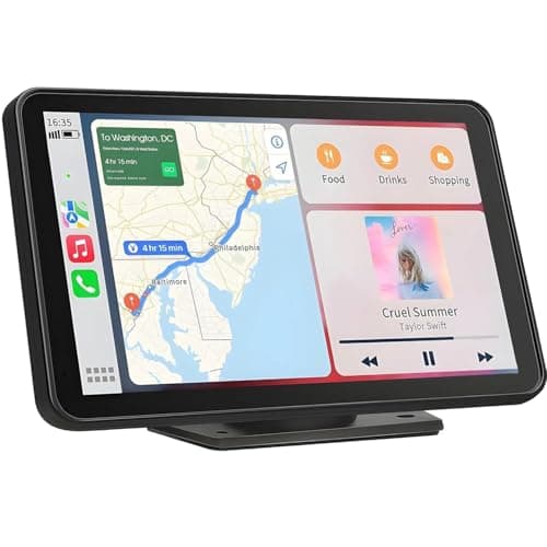 ディスプレイオーディオ 7インチ ポータブル カーオーディオ バックカメラ付き CarPlay＆Android Autoに対応 カーナビ オーディオ一体型ナビ AirPlay機能付き Android Cast機能付き WiFi Bluetooth接続 車Bluetooth音声出力可 ステレオ音質 ナビ 音楽 電話 ワイヤレス対応 工事不要 日本語説明書 ブラック
