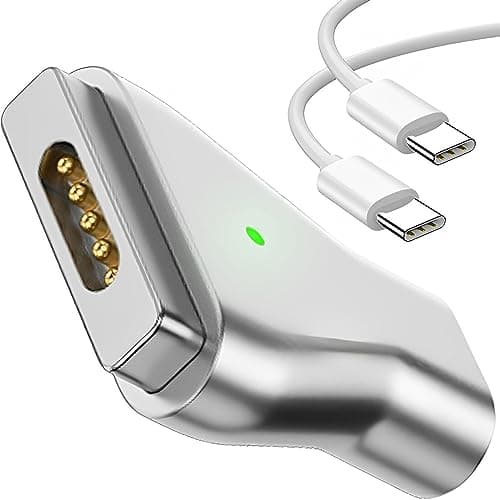 USB Type C Magsafe2 急速充電アダプター T-Tip型磁気充電 マグセーフ2互換 変換 PD Mac 充電器【65W 87W 最大100W PD】2012-2017 MacBook Air、13/15インチの2012-2015 MacBook Proに対応【1.5M 最大100W/5A PDケーブル+アダプター】