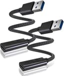 Basesailor USB C メス から USB 3.1 オス 変換アダプター 2パック、タイプ C to USB A アダプタ、が対応可能 iPhone 16e 16 15 14 13 Pro Max/iPad 8 10 第9世代 Air 5 Mini 7/AirPods/Apple Watch Series 10/Samsung Galaxy S25 S24 Z Fold/Flip 4