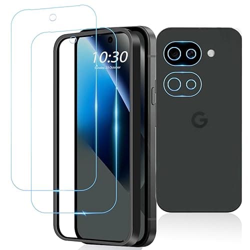 対応 Google Pixel 10a ガラスフィルム 2枚 + カメラフィルム 2枚 【日本旭硝子製】硬度9H 耐衝撃【ガイド枠付き】簡単貼り付け 飛散 指紋防止 耐衝撃 気泡防止 ピクセル 10a 強化ガラス 液晶保護