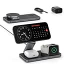 KEEPRO ワイヤレス充電器 3in1 折り畳み式 Magsafe充電器 同時に3つのデバイス充電 15W/10W/7.5W マルチ充電スタンド マグセーフ充·電器 マグネット式 iPhone/Apple Watch/Airpodsに対応 無線充·電器 出張、旅行用 携帯充·電器【20W PD3.0アダプター付属】ブラック