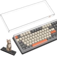 MAMBASNAKE キーボードカバー 防塵効果 アクリル製 87キー80%TLKキーボード/ゲーミングキーボードに適用 透明 クリア 高温圧力の曲げ技術 猫対策 収纳ケース（35.3*12.9*2.3cm）