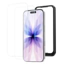 NIMASO ガラスフィルム iPhone 17 用 強化ガラス 液晶 保護フィルム 耐衝撃 高透過率 指紋防止 貼りやすい ガイド枠付き 2枚セット いPhone17（6.3インチ）対応 DSP25F1698