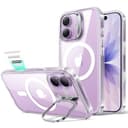 【デザイン受賞シリーズ！】ESR iPhone 17 ケース MagSafe対応 3倍米軍MIL規格 カメラボタン付き 隠しスタンド 調整可能 ワイヤレス充電 エアガードコーナー 耐衝撃 傷防止 軽量 マグネットスマホケース 高耐久性 Qi2.2対応 最大25W高速充電 いphone17ケース アイフォン17専用Classicシリーズ(クリア)