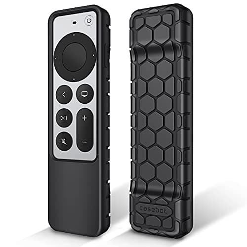 Fintie for Apple TV 4K 第3世代 2022/2021 / TV HD リモコンカバー シリコン保護ケース 軽量 滑りとめ 耐衝撃 握りやすい Siri Remote 専用保護カバー(1ブラック)