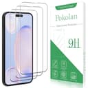 Pokolan iPhone 14 Pro Max 用 スクリーンプロテクター 6.7インチ ディスプレイ 強化ガラス フィルム Dynamic Island対応 取付簡単 ケースフレンドリー 3枚パック