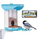 Lrantoow スマートバードフィーダーカメラ、バードウォッチングカメラ、鳥の動画&モーション検知、バードハウスカメラ、ギフト