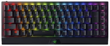 Razer ゲーミングキーボード ワイヤレス 無線 メカニカルキーボード BlackWidow V3 Mini HyperSpeed JP Green Switch 2.4GHz Bluetooth 最大200時間バッテリー メカニカル グリーン軸 65%レイアウト Chroma RGB ABS キーキャップ 日本語配列 【日本正規代理店保証品】 RZ03-03891700-R3J1 ブラック