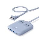 Anker Nano Charging Station (6-in-1, 67W) (USBタップ 電源タップ AC差込口 2口 USB-C 2ポート USB-A 2ポート 延長コード 1.5m) 【PSE技術基準適合】MacBook PD対応 Windows PC iPad iPhone Galaxy Android スマートフォン ノートPC 各種 その他機器対応 (グレイッシュブルー)