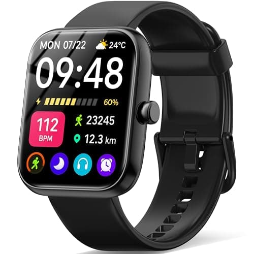 スマートウォッチ【2026新登場・性能進化モデル】iPhone対応 アンドロイド対応 Bluetooth通話機能付き 1.83インチ大画面 SMS/Line通知 Smart Watch 活動量計 腕時計 薄型軽量 ベルト交換可能 スポーツウォッチ 多種類の運動モード 300+種類文字盤 IP68生活防水 メッセージ通知 天気予報 音楽再生 多機能スマートウォッチ レディース メンズ