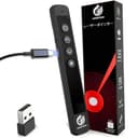 AMERTEER レーザーポインター 赤色 USB充電式 ワイヤレス プレゼンター リモコン PPTスライド用 使いやすい PowerPoint/Keynote/Googleスライド対応 クラス2安全基準 PSC認証済み 収納袋付き