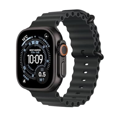 Apple Watch Ultra 3(GPS + Cellularモデル)- 49mmブラックチタニウムケースとブラックオーシャンバンド